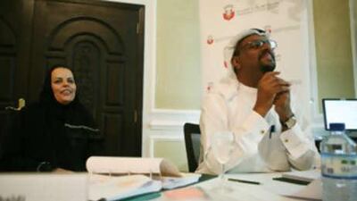 Hussah al Khalid, left, has worked in the MInistry of President Affairs for four years, but the master's course has given her a more international perspective.