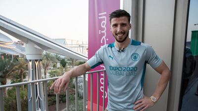 Manchester City and Portugal defender Ruben Dias at Expo 2020 Dubai on Wednesday, January 26, 2022. Antonie Robertson / The National