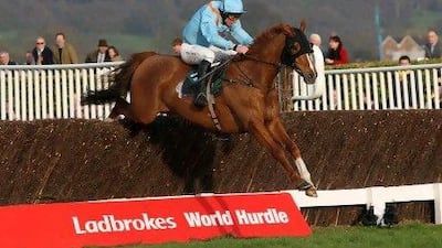Junior jumps to win by 24 lengths during the Festival at Cheltenham last year. David Davies / PA Archive