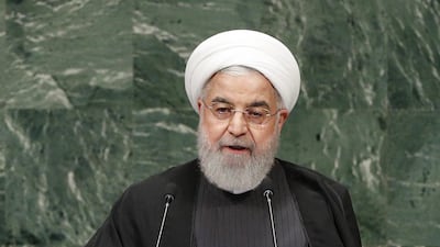 Iranian President Hassan Rouhani addresses the General Debate of the General Assembly of the United Nations at United Nations Headquarters. EPA