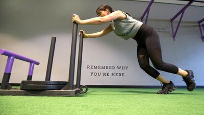 The gym is located inside Train Strength & Fitness in Al Quoz. Leslie Pableo for The National