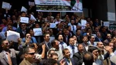 Experts from the Egyptian ministry of justice have been staging a sit-in and protests since the beginning of the month to demand better pay.