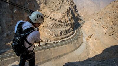 The UAE's largest outdoor zip line, in Ras Al Khaimah, is one attraction in the Northern Emirates. Action PR Group