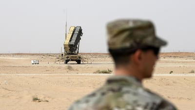 One of the Patriot missile batteries seen at the Prince Sultan air base in AlKharj, in central Saudi Arabia. AFP