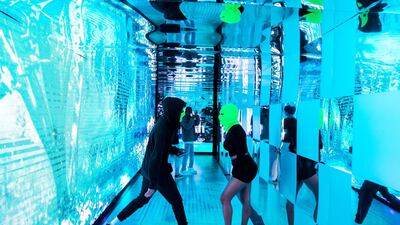 Visitors at RedFestDXB 2020. Reem Mohammed/The National