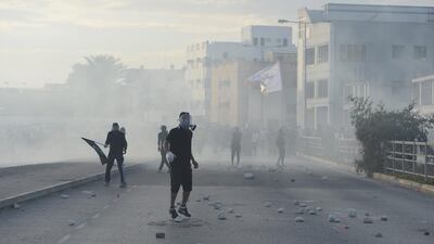 There has been an increase in attacks using improvised bombs against Bahrain’s security forces. A police officer was injured in a blast in the Shiite village of Akr Al Sharqi. Another officer was killed by a bomb blast during protests on February 14 to mark three years since protests began. Mazen Mahdi / EPA