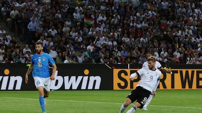Timo Werner scores Germany's fourth goal. Getty