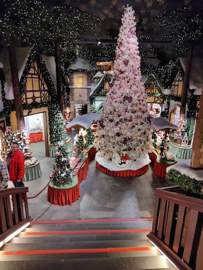 Taking centre stage at Kathe Wohlfahrt's is a gargantuan white Christmas tree, decorated with 2,000 baubles. Kalpana Sunder for The National