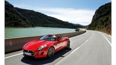 The top-of-the-line F-Type comes with a roaring, supercharged V8 engine developing 495hp, but the two available V6s are no slouches either. Courtesy Jaguar