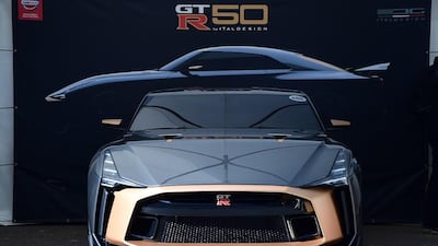 The Nissan GT-R50 at Goodwood Festival of Speed in England. Nissan