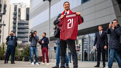 Zlatan Ibrahimovic at the presentation.AP