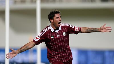 Sebastian Tagliabue is crucial to Al Wahda's ambitions this season but was not at his best in Saturday's draw with Al Nasr. Christopher Pike / The National