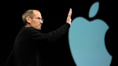 Steve Jobs, chief executive officer of Apple Inc., died after a long battle with cancer on October 5th 2011. In this photo he waves to the audience before unveiling the iCloud storage system at the Apple Worldwide Developers Conference 2011 in San Francis???