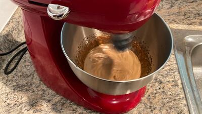 When the mixture is a light, almost milky, colour it is ready.