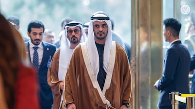 Sheikh Khaled leads the UAE delegation into the negotiations