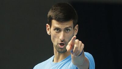 Novak Djokovic shown during a practice session at the Australian Open last month. Brandon Malone / Reuters / January 30, 2016