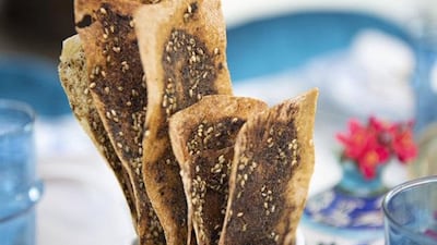 Zaatar crackers by Lama Jammal, founder of Mamalu Kitchen