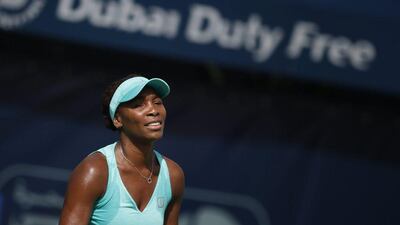Venus Williams was previously unbeaten in Dubai and is a three-time champion. Ali Haider / EPA