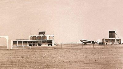 Dubai’s modest airport in the 1960s. Dubai Media Office