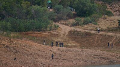 On Tuesday, between 20 and 30 police officers could be seen by the Arade dam, 50km from Praia da Luz resort village, where Madeleine was last seen alive in May 2007. PA