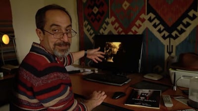 Actor Vartan Meguerditchian in the role of the filmmaker. Courtesy Nigol Bezjian