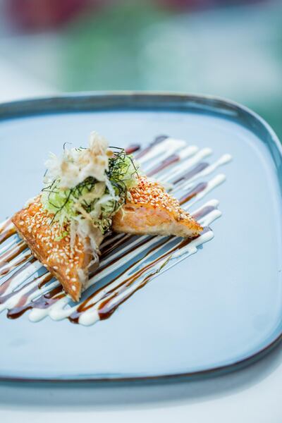 Shrimp toast at Mix Dubai