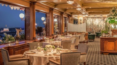 La Pergola at Rome Cavalieri Waldorf Astoria. Courtesy Rome Cavalieri Waldorf Astoria