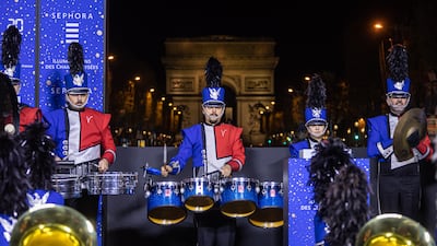 Musicians perform during the switching on ceremony. EPA