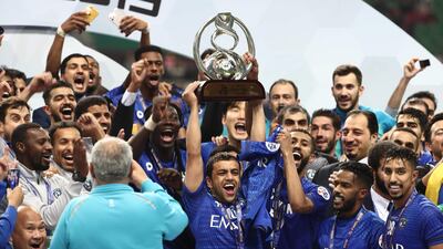Al Hilal celebrate winning the 2019 Asian Champions League after beating Urawa Red Diamonds in the final. AFP