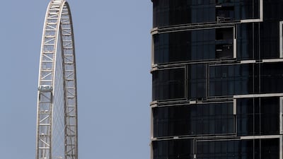 The first passenger capsule was installed on the Ain Dubai observation wheel at Bluewaters Island in 2020.
