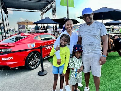 From left, Kare, Winnie, Dawood and Charles Kalama. Saeed Saeed / The National