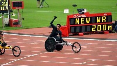Mohamed Hammadi started his Tuesday with a Paralympic record and finished it with a silver medal.