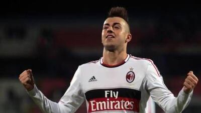 AC Milan's forward Stephan El Shaarawy is 20 years and is heading the top-scorers list. AFP