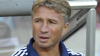 Former Dynamo Moscow coach Dan Petrescu is weighing his options with a possible move to the Arabian Gulf League. AFP PHOTO / THOMAS KIENZLE