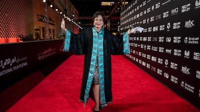 Lebleba walking at the 2021 Red Sea Festival in Jeddah, Saudi Arabia. AFP