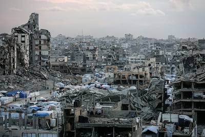 Destruction in Gaza city. Bloomberg