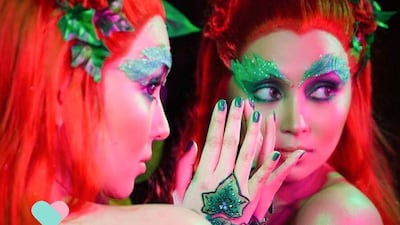 Kathryn Bernardo shared this photo of herself dressed up as Poison Ivy for the Black Magic Ball in Manila. Photo: Kath Nails / Instagram