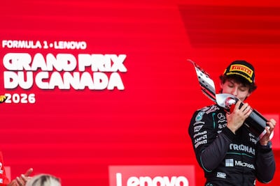 Kimi Antonelli has won the past four F1 races to open up a 43-point championship lead. AFP