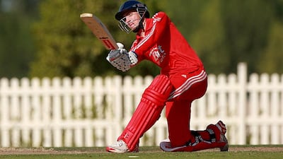Ed Barnard scored a fifty for the England U19s against the UAE in Abu Dhabi on Sunday. Satish Kumar / The National