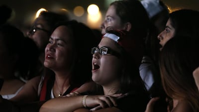 Fans sang along to their favourite Justin Bieber songs at the Autism Rocks Arena in Dubai in May 2017. Chris Whiteoak for The National