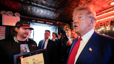 Former US president and Republican presidential nominee Donald Trump makes a campaign stop in New York. AP