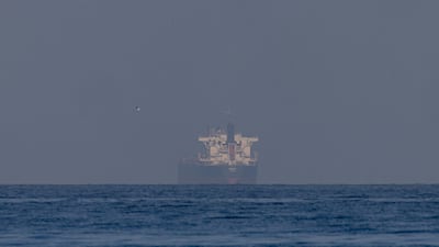 The Bulk Carrier Belray, stranded in the Gulf near the Strait of Hormuz. Getty