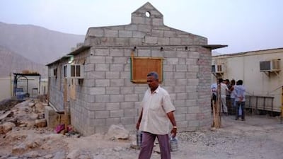 The mosque, the highest in the country, serves engineers and workers at the labour camp on Jebel Jais in the mountains of Ras Al Khaimah.
