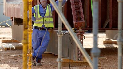 Above, a worker at construction site in Riyadh. Saudi Arabia has more than US$250 billion worth of projects in the pipeline August 4, 2016. Faisal Al Nasser / Reuters