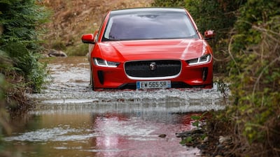 The SUV can wade through water up to half a metre deep. Jaguar