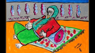 Mahmoud Al Ramahi's The Shisha Man, 1997. Courtesy the artist