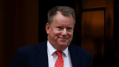 Brexit negotiator Lord David Frost in Downing Street. Reuters