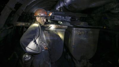 A miner at the Gorniak 95 coal mine in Makiyivka, near Donetsk. In the first quarter, Ukraine produced 5.99 million metric tonnes of coking coal, which is used in steel making, down 4.2 per cent from 6.25 million metric tonnes during the same period of 2013. Maxim Zmeyev / Reuters