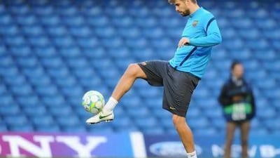 Gerard Pique, the Spanish defender, has laughed off suggestions that Barcelona are a team in decline. Mike Hewitt / Getty Images