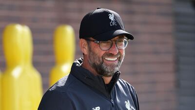 Liverpool manager Jurgen Klopp leads a training session at their Melwood complex, Liverpool, north west England. AFP
